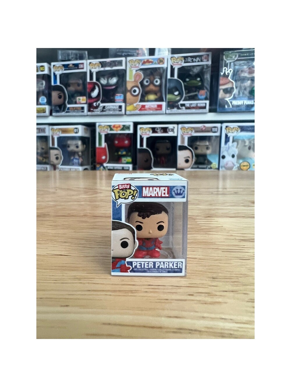 HYPER RARE BITTY CHASE Peter Parker 1-Inch Funko Pop #34 Spider-man Marvel Comic